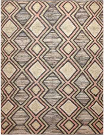 Large Diamond Design Modern Central Asian Area Rug 11776 by Nazmiyal Antique Rugs