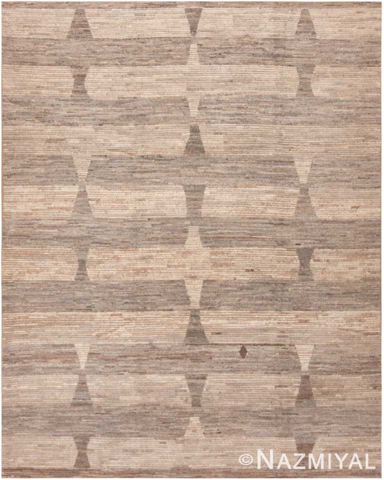 Geometrically Designed Brown Tones Modern Central Asian Rug 11509 by Nazmiyal Antique Rugs