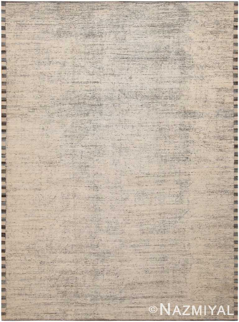 Neutral Color Decorative Contemporary Chic Modern Area Rug 11479 by Nazmiyal Antique Rugs