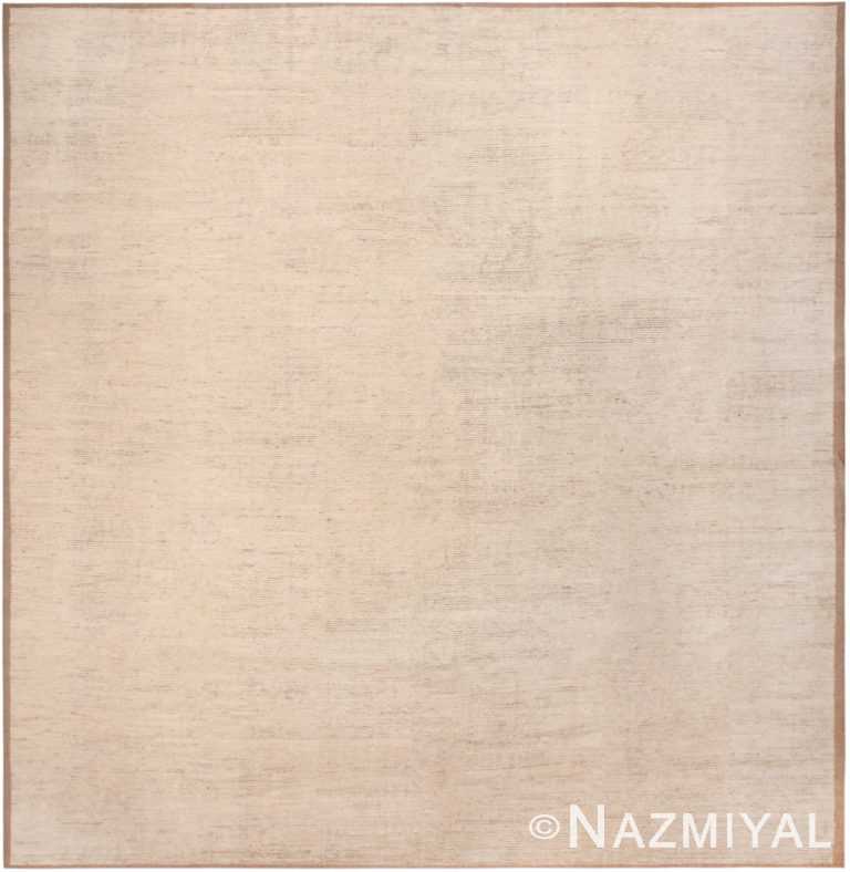 Soft Beige Large Square Modern Minimalist Area Rug 11841 by Nazmiyal Antique Rugs