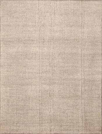 Abstract Neutral Minimalist Contemporary Modern Area Rug 11324 by Nazmiyal Antique Rugs