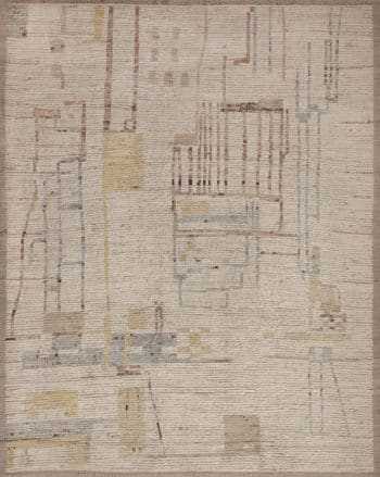 Abstract Tribal Nomadic Design Contemporary Modern Area Rug 11555 by Nazmiyal Antique Rugs