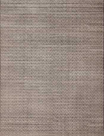 Allover Geometric Design Modern Contemporary Gray Color Area Rug 11412 by Nazmiyal Antique Rugs