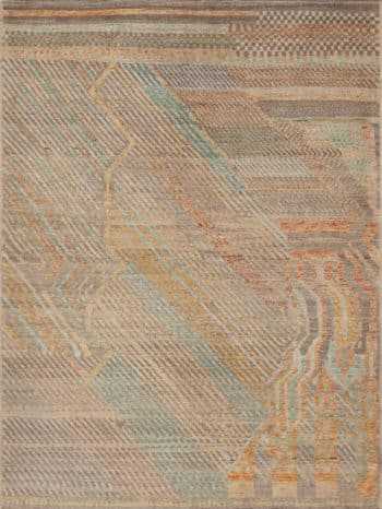 Artistic Handmade Abstract Contemporary Modern Area Rug 11238 by Nazmiyal Antique Rugs