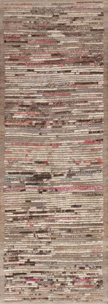 Artistic Wool Modern Contemporary Abstract Hall Runner Rug 11118 by Nazmiyal Antique Rugs