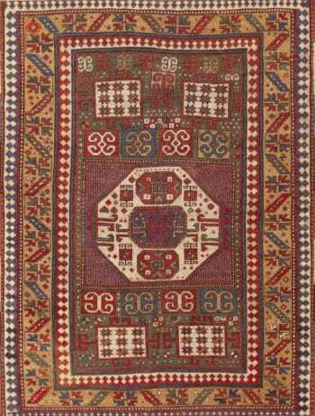 Collectible Tribal Geometric Antique Rustic Caucasian Karachopf Area Rug 72558 by Nazmiyal Antique Rugs