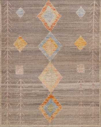 Modern Contemporary Small Size Tribal Geometric Area Rug 11215 by Nazmiyal Antique Rugs