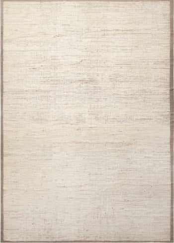 Trendy Large Ivory Decorative Contemporary Modern Area Rug 11747 by Nazmiyal Antique Rugs