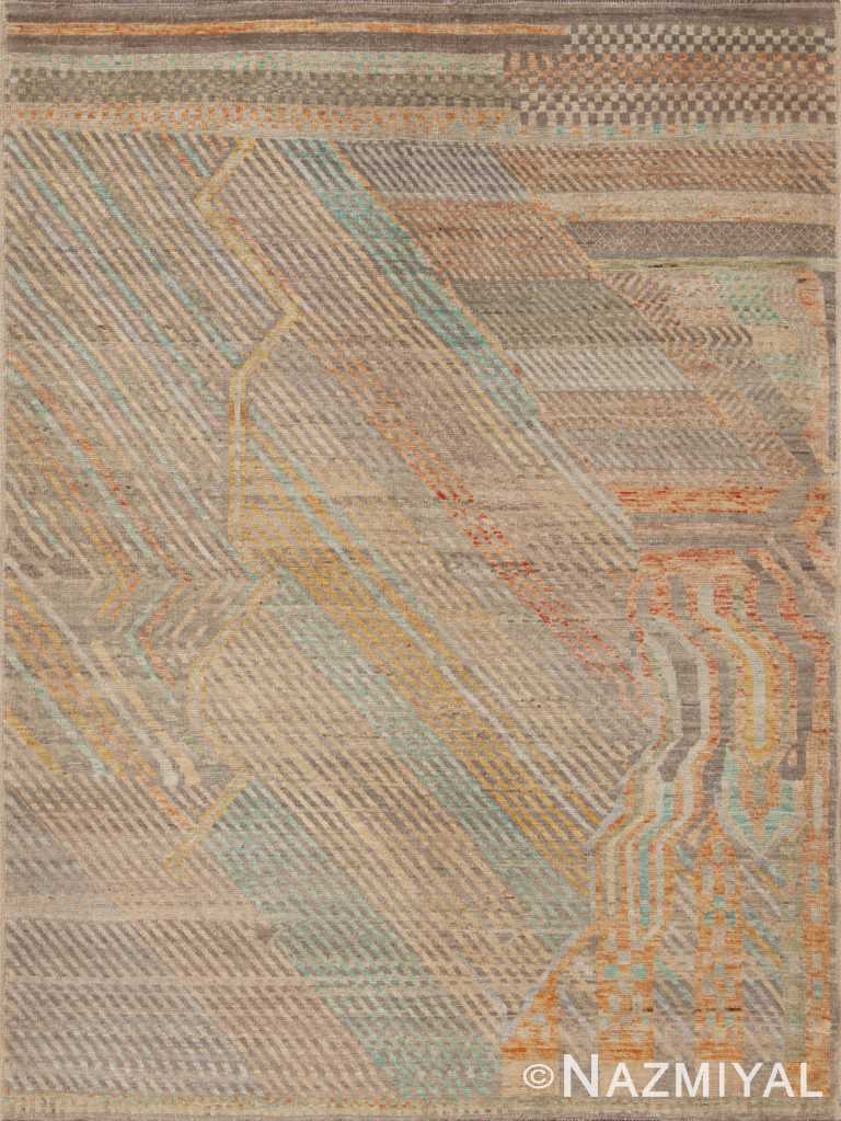 Artistic Handmade Abstract Contemporary Modern Area Rug 11238 by Nazmiyal Antique Rugs