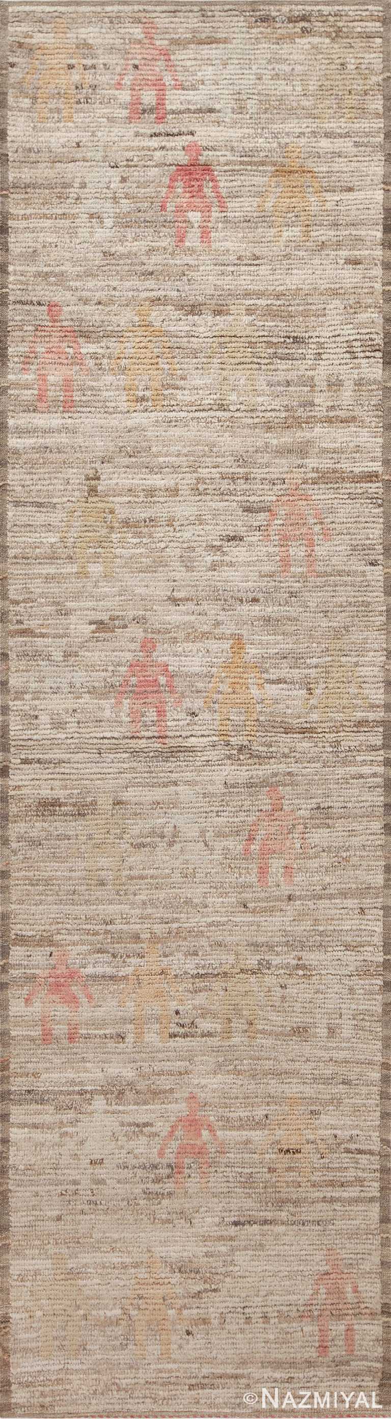 Artistic Tribal Primitive Ghotsy People Design Runner Rug 11126 by Nazmiyal Antique Rugs