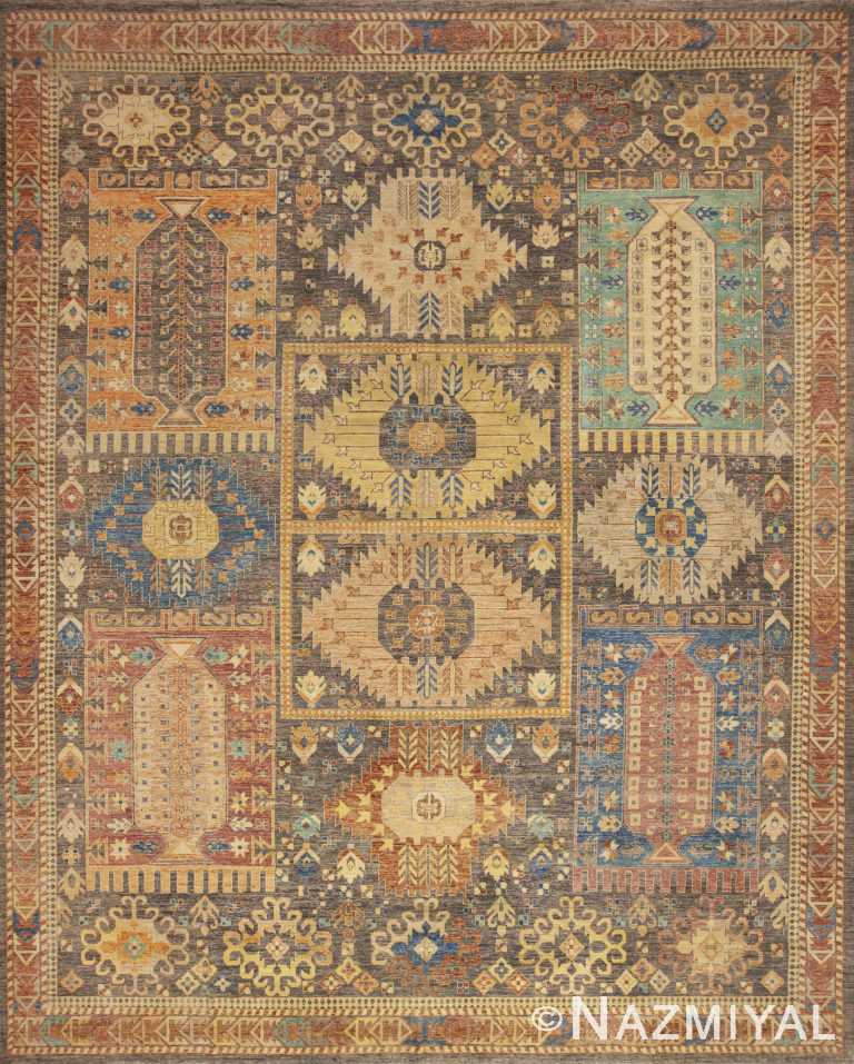 Contemporary Geometric Tribal Design Modern Rustic Area Rug 11778 by Nazmiyal Antique Rugs
