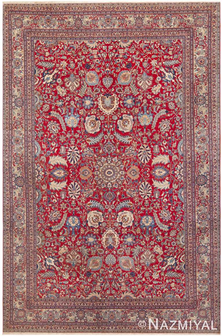 Fine Antique Nain Persian Tudeshk Rug 72446 by Nazmiyal Antique Rugs