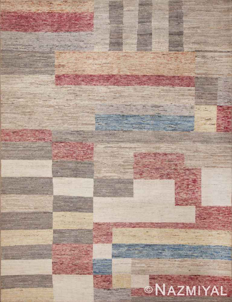 Modern Contemporary Retro Geometric Design Area Rug 11506 by Nazmiyal Antique Rugs