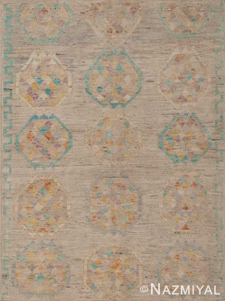 Modern Geometric Design Handmade Contemporary Wool Area Rug 11068 by Nazmiyal Antique Rugs