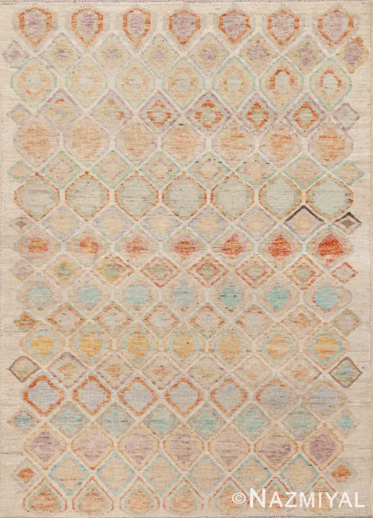 Rustic Geometric Small Size Modern Contemporary Area Rug 11073 by Nazmiyal Antique Rugs