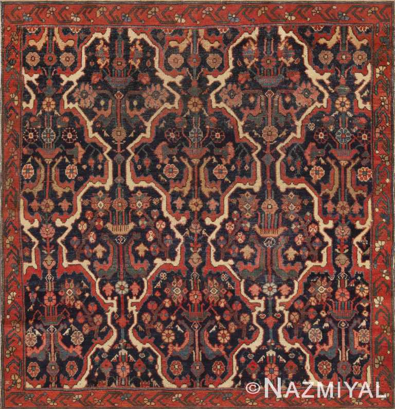 Small Square Shape Antique Tribal Northwest Persian Area Rug 72563 by Nazmiyal Antique Rugs