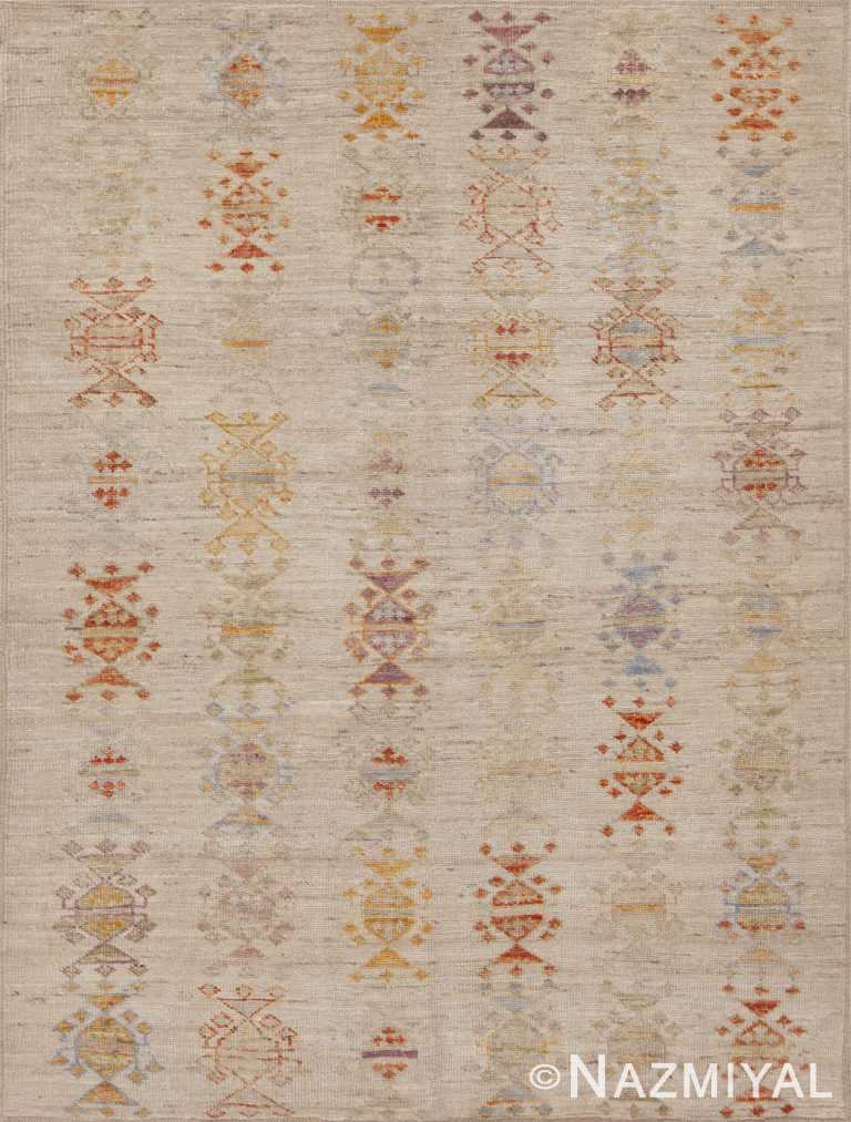 Small Tribal Modern Contemporary Rustic Area Rug 11069 by Nazmiyal Antique Rugs