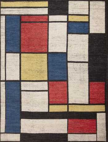Artistic Modern Contemporary Piet Mondrian Design Room Size Area Rug #11457 by Nazmiyal Antique Rugs