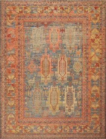 Happy Jewel Tone Color Tribal Geometric Animal Caucasian Design Modern Area Rug 11529 by Nazmiyal Antique Rugs