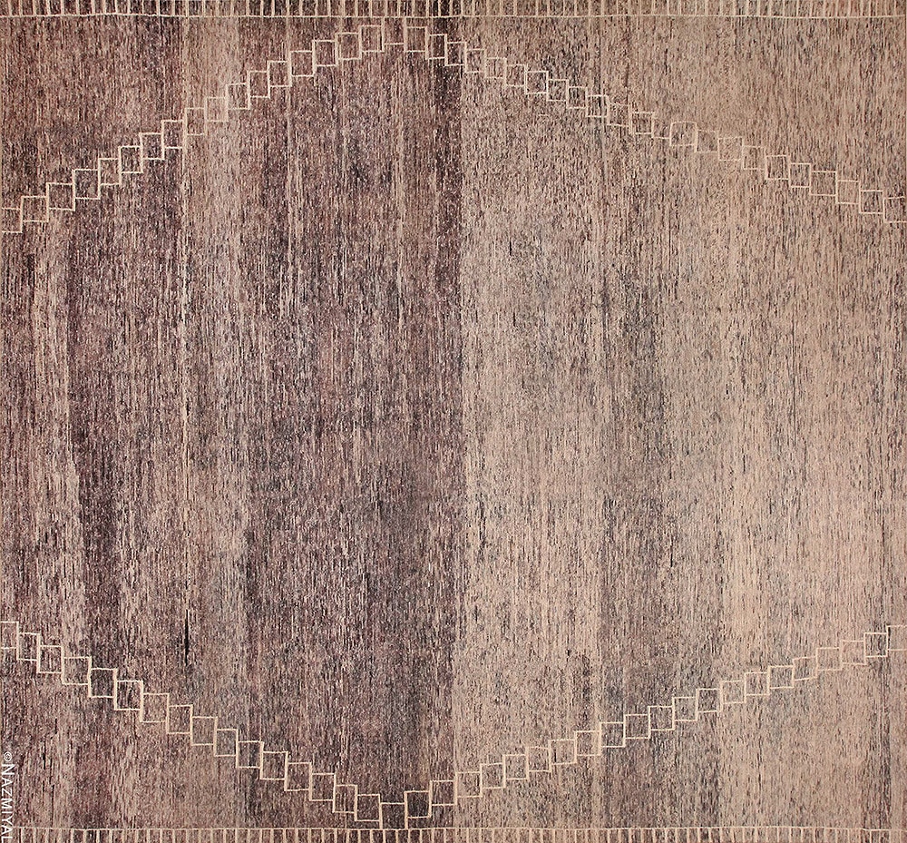 Large Earthy Brown Modern Area Rug #11789 by Nazmiyal Antique Rugs