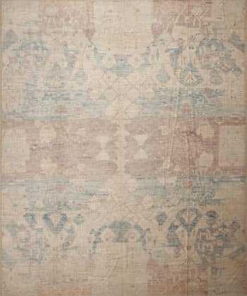 Large Size Soft Neutral Color Tribal Artistic Abrash Contemporary Modern Area Rug 11787 by Nazmiyal Antique Rugs