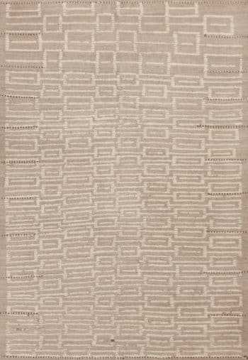 Modern Geometric High Low Wool Pile Contemporary Handmade Area Rug 11272 by Nazmiyal Antique Rugs