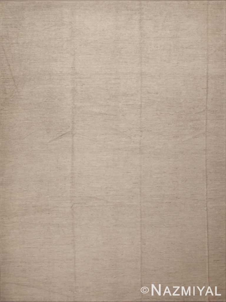 Abstract Solid Minimalist Cream Color Modern Room Size Area Rug 11689 Nazmiyal Antique Rugs