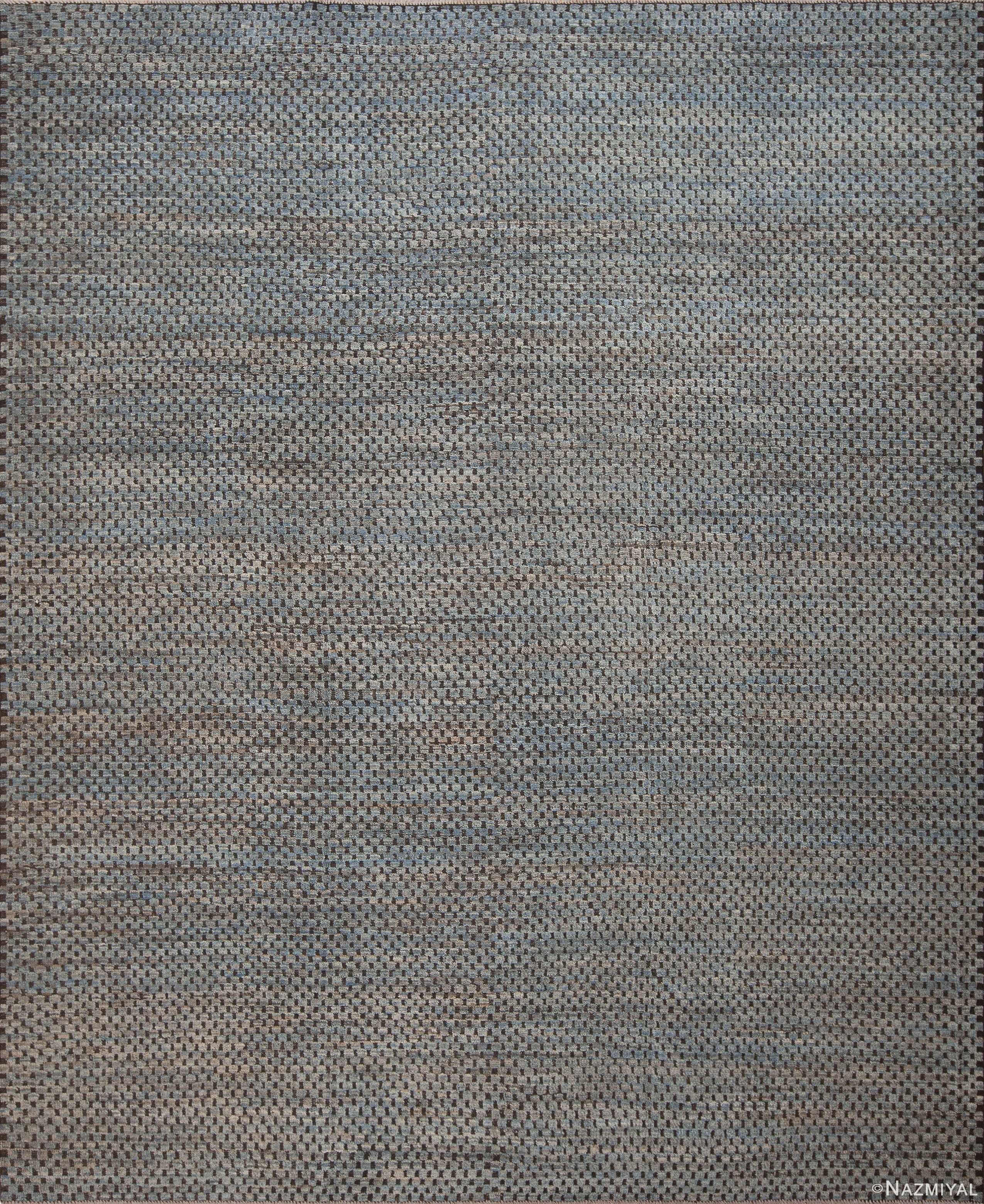 Elegant Checkerboard Design Modern Wool Pile Area Rug 11481