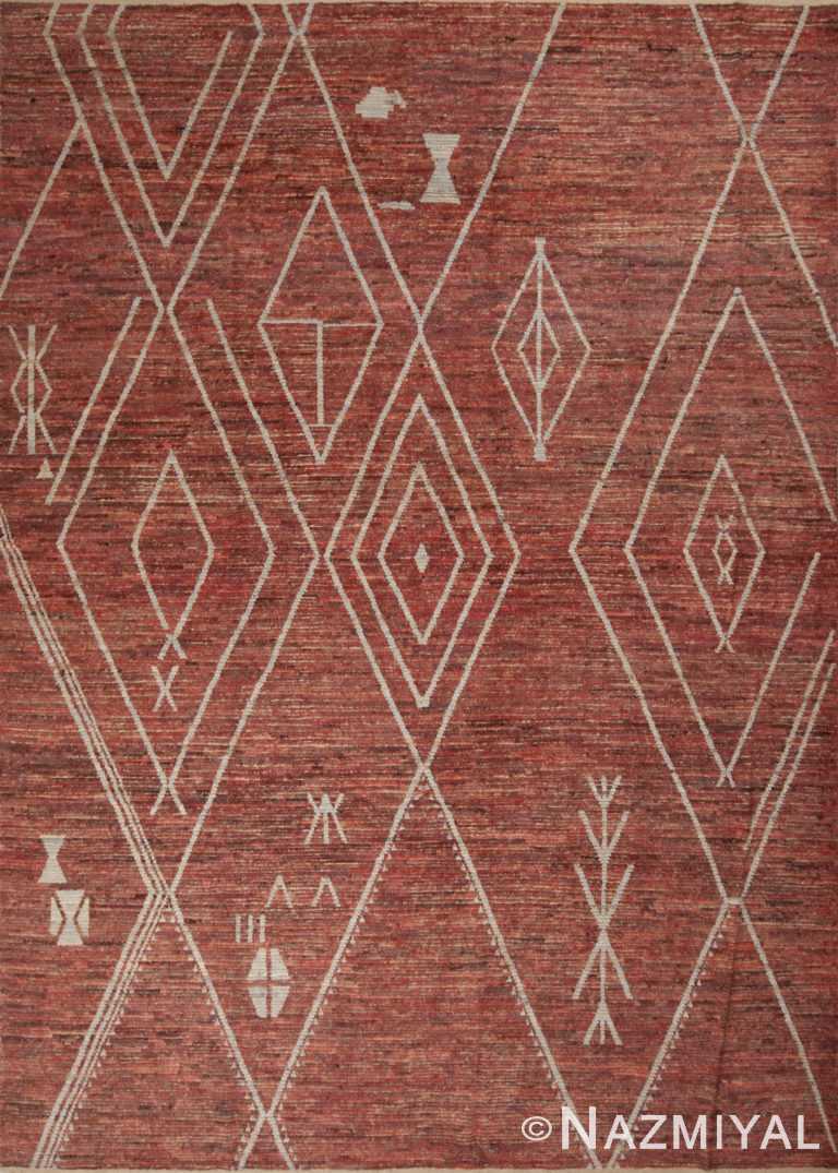 Contemporary Tribal Moroccan Beni Ourain Design Modern Rustic Area Rug 11630 by Nazmiyal Antique rugs
