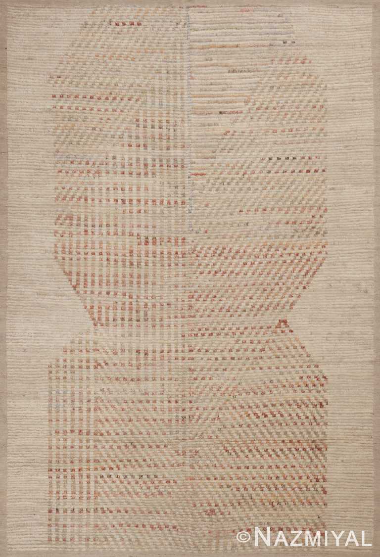 Contemporary Tribal Rustic Handmade Wool Pile Modern Area Rug 11264 by Nazmiyal Antique Rugs