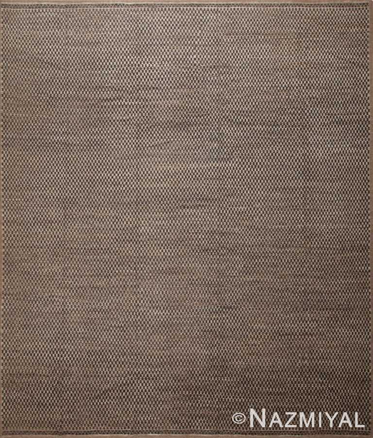 Large Size Earthy Brown Geometric Checkerboard Design Modern Area Rug #11752 by Nazmiyal Rugs