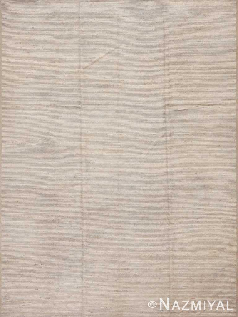 Solid Abstract Light Cream Color Modern Contemporary Area Rug 11441 by Nazmiyal Antique Rugs