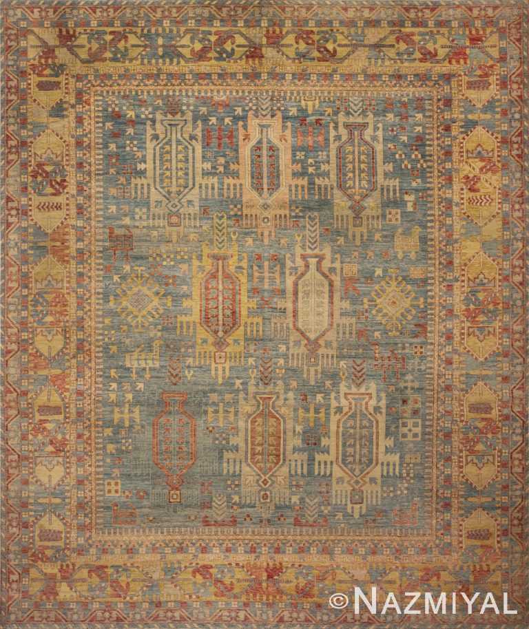 Tribal Animal Geometric Design Contemporary Modern Rustic Area Rug 11755 by Nazmiyal Antique Rugs