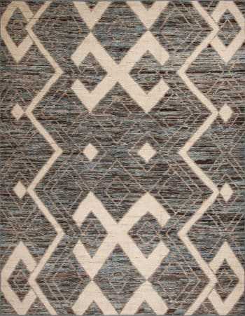 Artistic Tribal Geometric Design Grounding Earthy Color Room Size Modern Contemporary Area Rug 11451 by Nazmiyal Antique Rugs