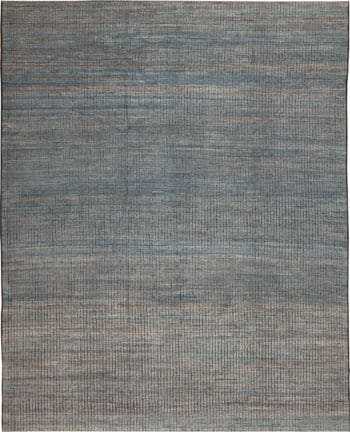 Blue Color Abstract Design Modern Room Size Contemporary Area Rug 11418 by Nazmiyal Antique Rugs