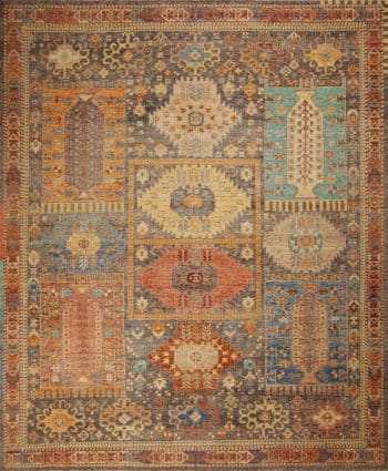 A Beautiful Classic Modern Large Room Size Rustic Tribal Geometric Caucasian Design Rug 11720 by Nazmiyal Antique Rugs