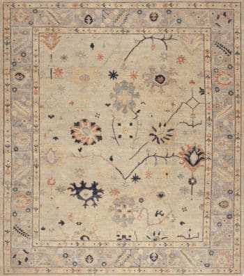 Beautiful Allover Design Modern Room Size Classic Turkish Oushak Design Contemporary Area Rug 11377 by Nazmiyal Antique Rugs