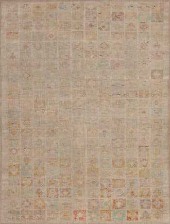 Modern Rustic Geometric Allover Grid Design Contemporary Area Rug 11222 by Nazmiyal Antique Rugs