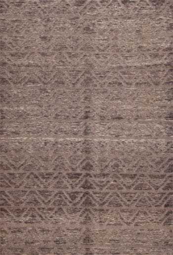 Neutral Grey Color Tribal Geometric Triangle Chevron Pattern Modern Area Rug 11283 by Nazmiyal Antique Rugs