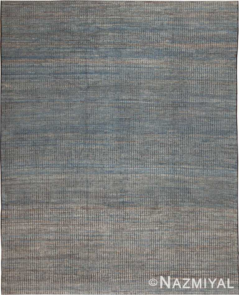 Blue Color Abstract Design Modern Room Size Contemporary Area Rug 11418 by Nazmiyal Antique Rugs