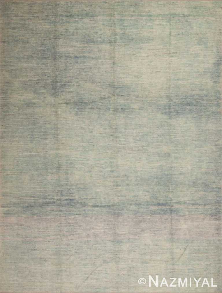 Blue Green Seafoam Color Artistic Abstract Modern Room Size Rug 11517 by Nazmiyal Antique Rugs