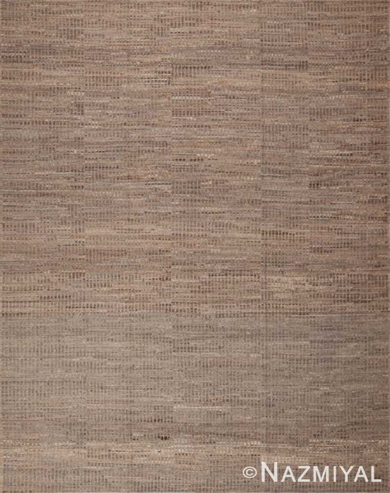 Neutral Earthy Color Tribal Geometric Design Modern Room Size Area Rug 11520 by Nazmiyal Antique Rugs