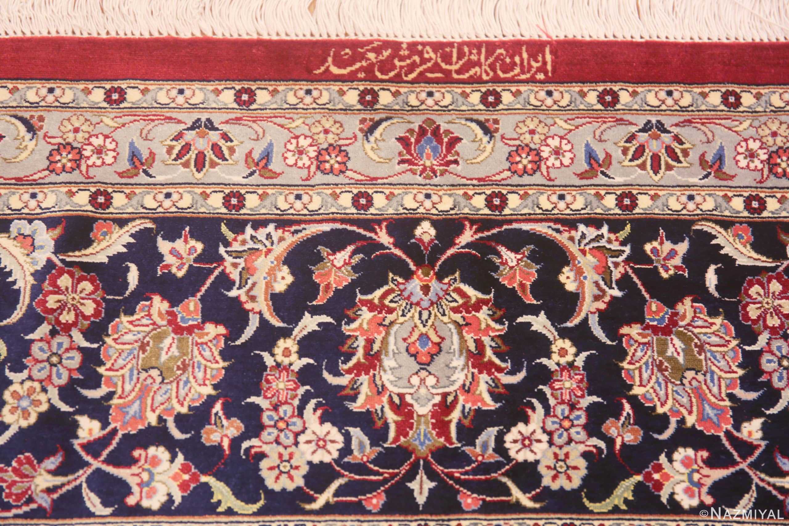 Fine Luxurious Vintage Persian Silk Kashan Rug 72747 Nazmiyal