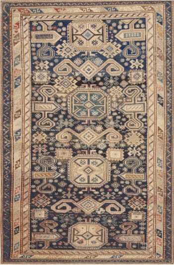 Antique Caucasian Perpedil Geometric Area Rug 72447 by Nazmiyal Antique Rugs