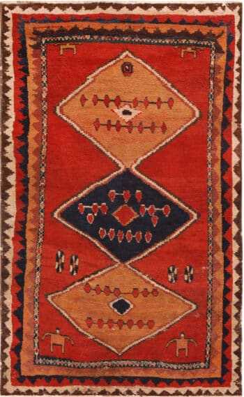 Antique Persian Gabbeh Tribal Rug 72337 by Nazmiyal Antique Rugs