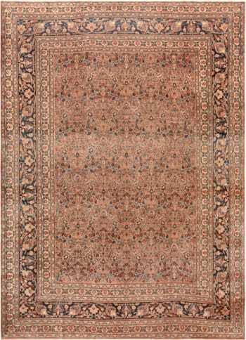 Large Floral Antique Persian Khorassan Rug 72231 by Nazmiyal Antique Rugs