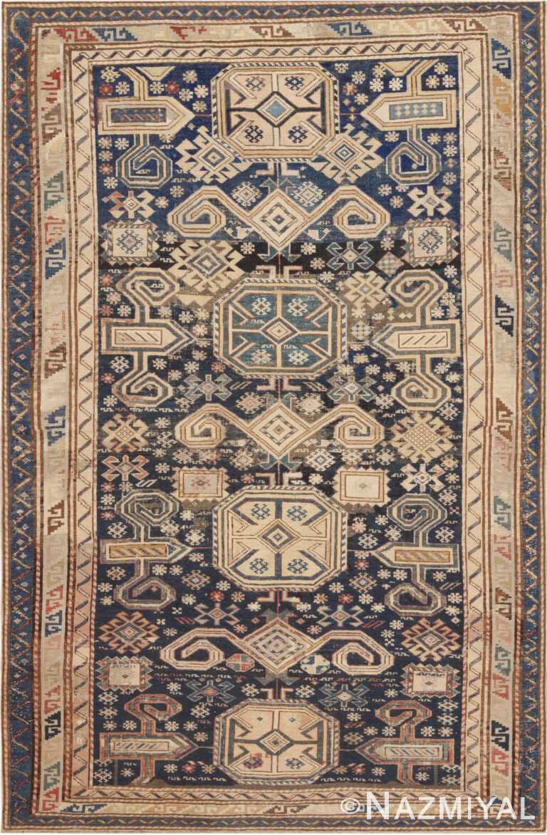 Antique Caucasian Perpedil Geometric Area Rug 72447 by Nazmiyal Antique Rugs