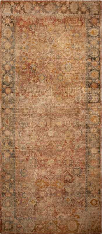 17th Century Antique Persian Isfahan Gallery Size Rug 72915 by Nazmiyal Antique Rugs