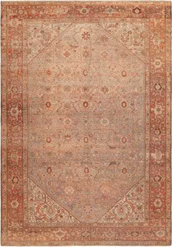 Antique Blue Hue Persian Sultanabad Geometric 72895 by Nazmiyal Antique Rugs