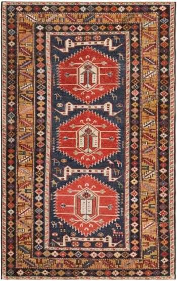 Antique Caucasian Shirvan Rug 72029 by Nazmiyal Antique Rugs